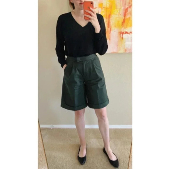 KOTN Green Women's Shorts Bermudas - Picture 2 of 14